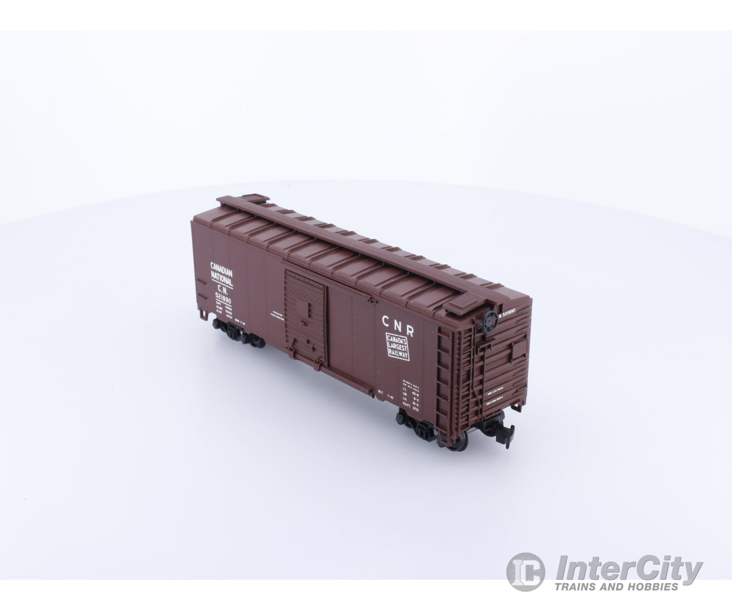 Athearn 209 HO CNR 40ft Boxcar ’Serves all of Canada’ No leaf Canadian National (CN) 521890 Freight Cars
