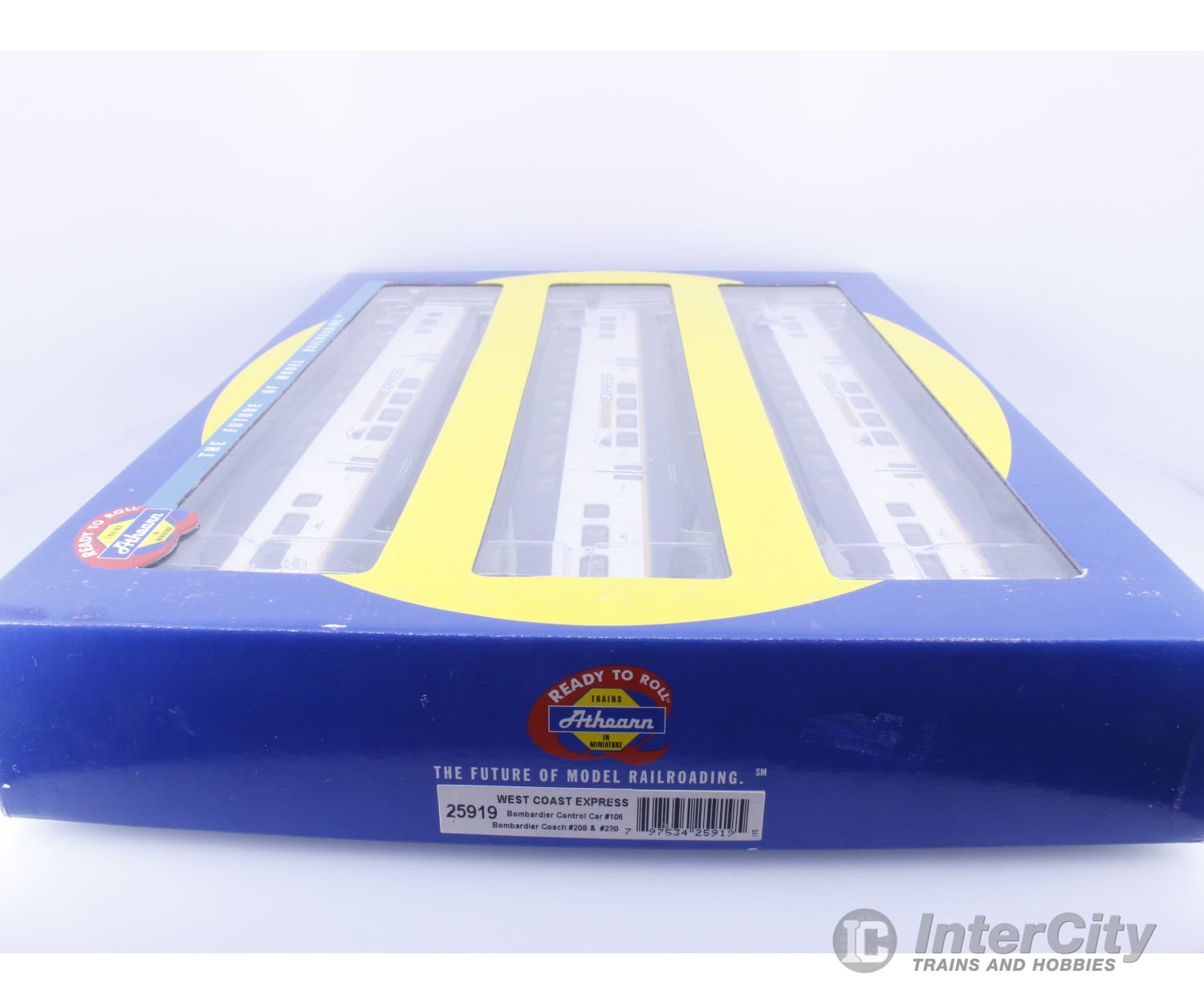 Athearn 25919 HO WCX 3 Piece Passenger Set with 1 Control Cab and 2 Coaches West Coast Express (WCE) 106/208/220