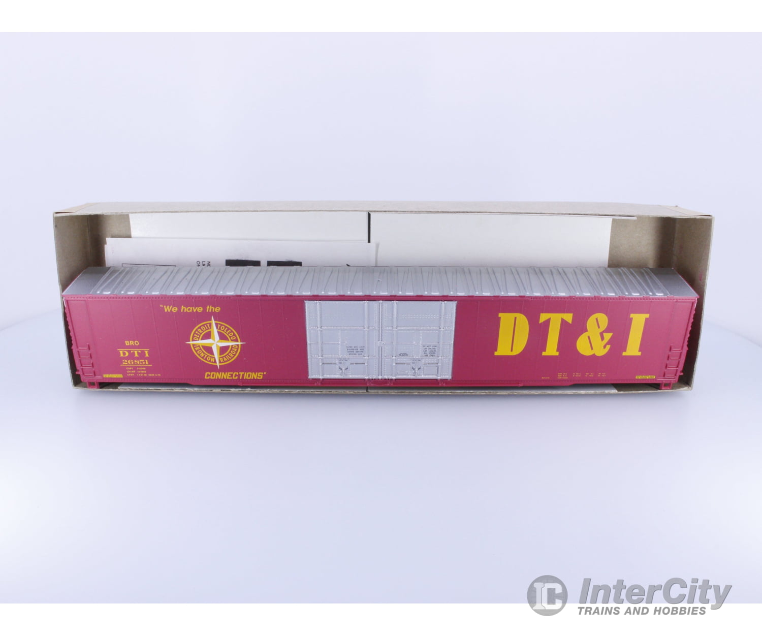 Athearn 2945 HO 86’ Hi-Cube-4D Box Car Kit Detroit Toledo and Ironton (DTI) 26851 Freight Cars