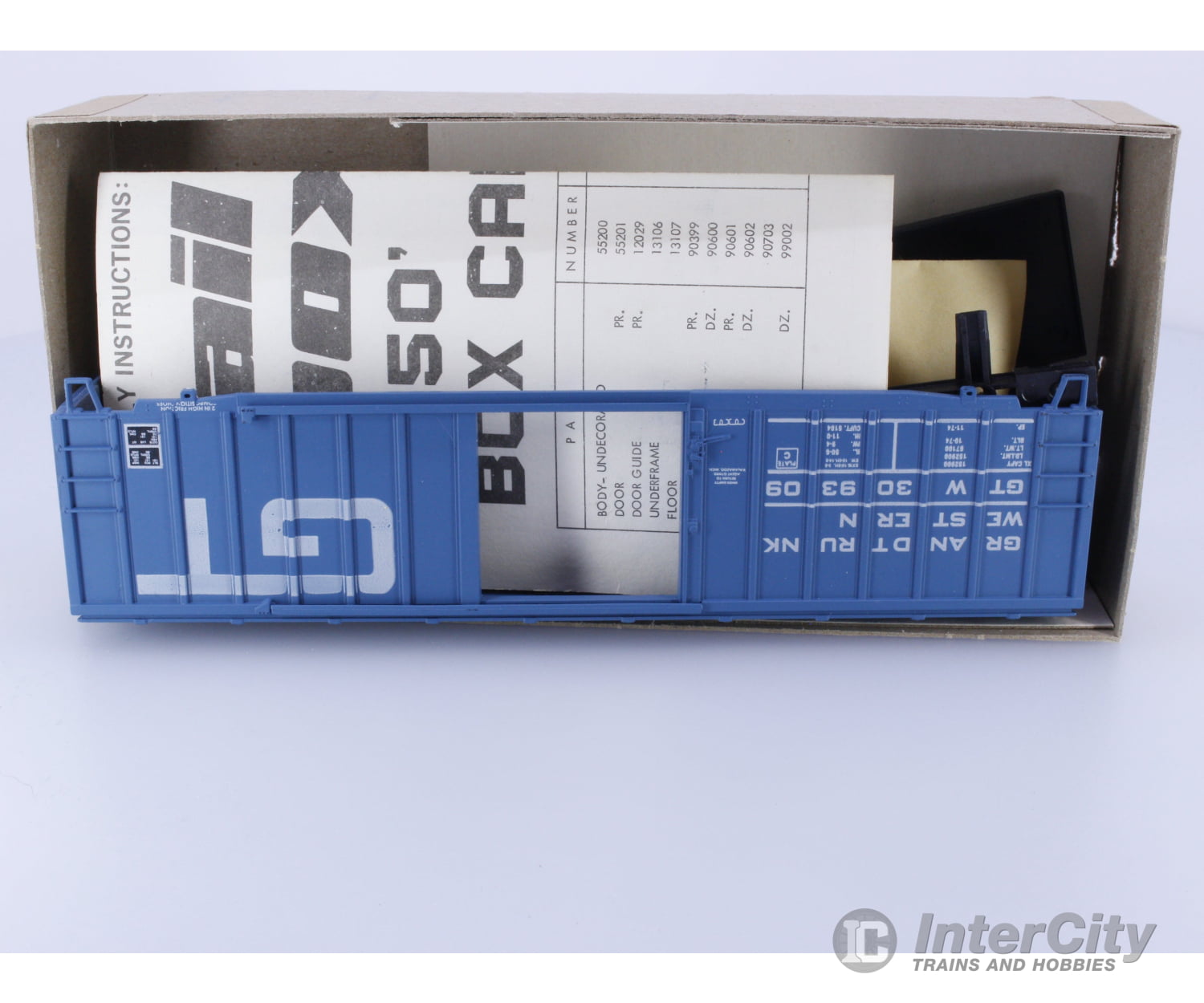 Athearn 359 HO 50’ Rail Box Car Grand Trunk Western (GTW) 309309 Freight Cars