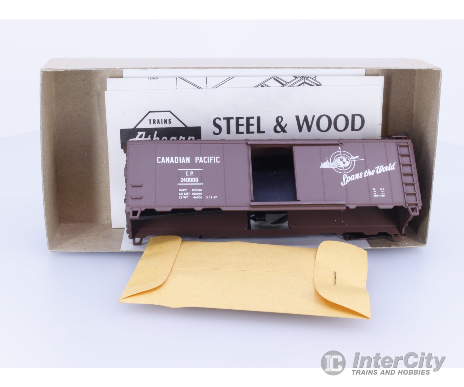 Athearn 5005 HO 40’ AAR Boxcar Kit #2 Canadian Pacific (CP) 240000 Freight Cars