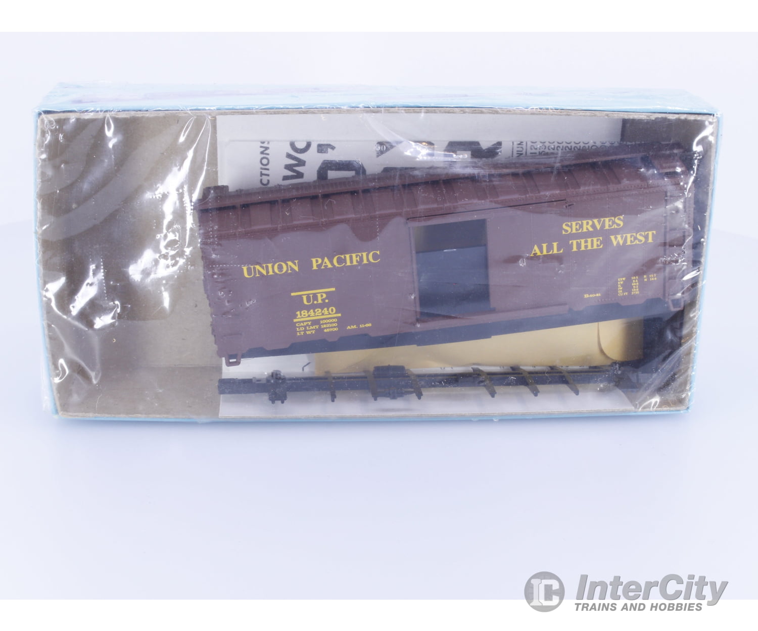 Athearn 5012 HO 40’ Boxcar Kit Union Pacific (UP) 184240 Freight Cars
