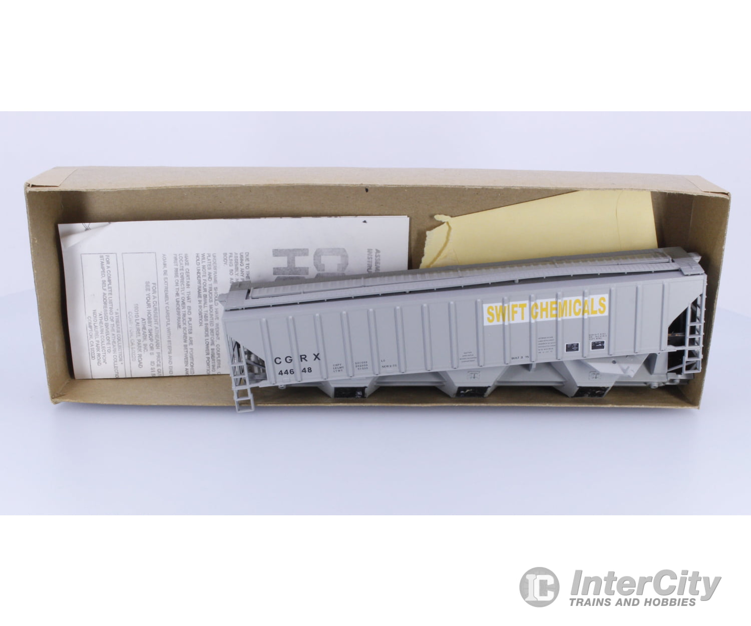 Athearn 6143 HO 54’ PS Covered Hopper Kit Canadian General Transit (CGLX/CGTX) 44648 Freight Cars