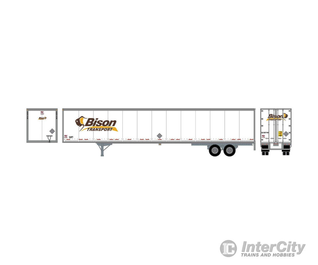 Athearn 72809 Athearn HO RTR 53' Wabash Plate TrailerBison Transport #3 ATH72809 HO Vehicles - Default Title (CH-140-72809)