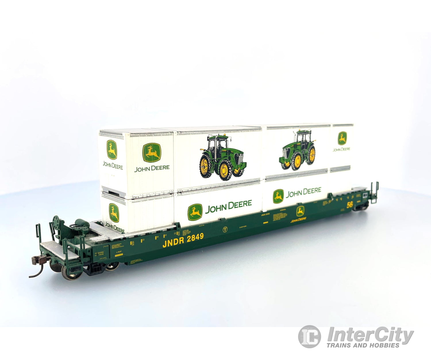 Athearn 7739 Ho 56’ Well Car W. 4 28’ Containers 2849 Freight Cars