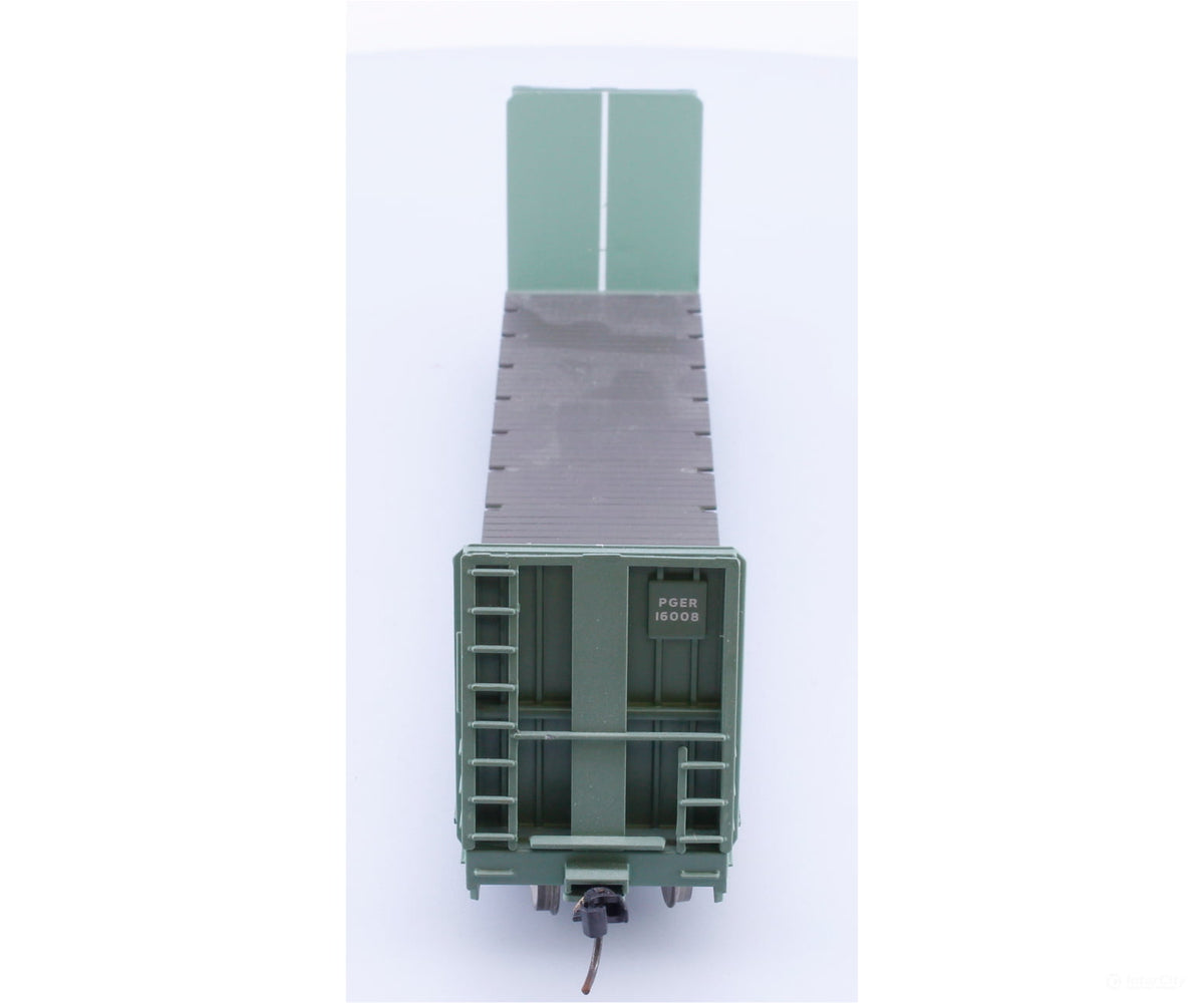 Athearn 88107 HO 60’ Bulkhead Flat Car Pacific Great Eastern (PGE) 16008 (#2) - Freight Cars