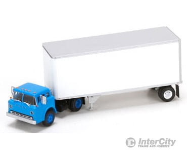 Athearn 90987 Ho Ford C Series Trucks W/28 Smooth Trailer Owner/Operator Cars &