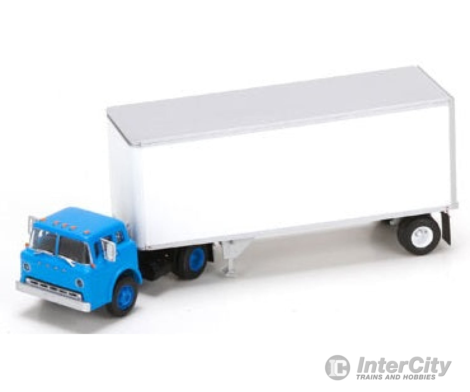 Athearn 90987 Ho Ford C Series Trucks W/28 Smooth Trailer Owner/Operator Cars &