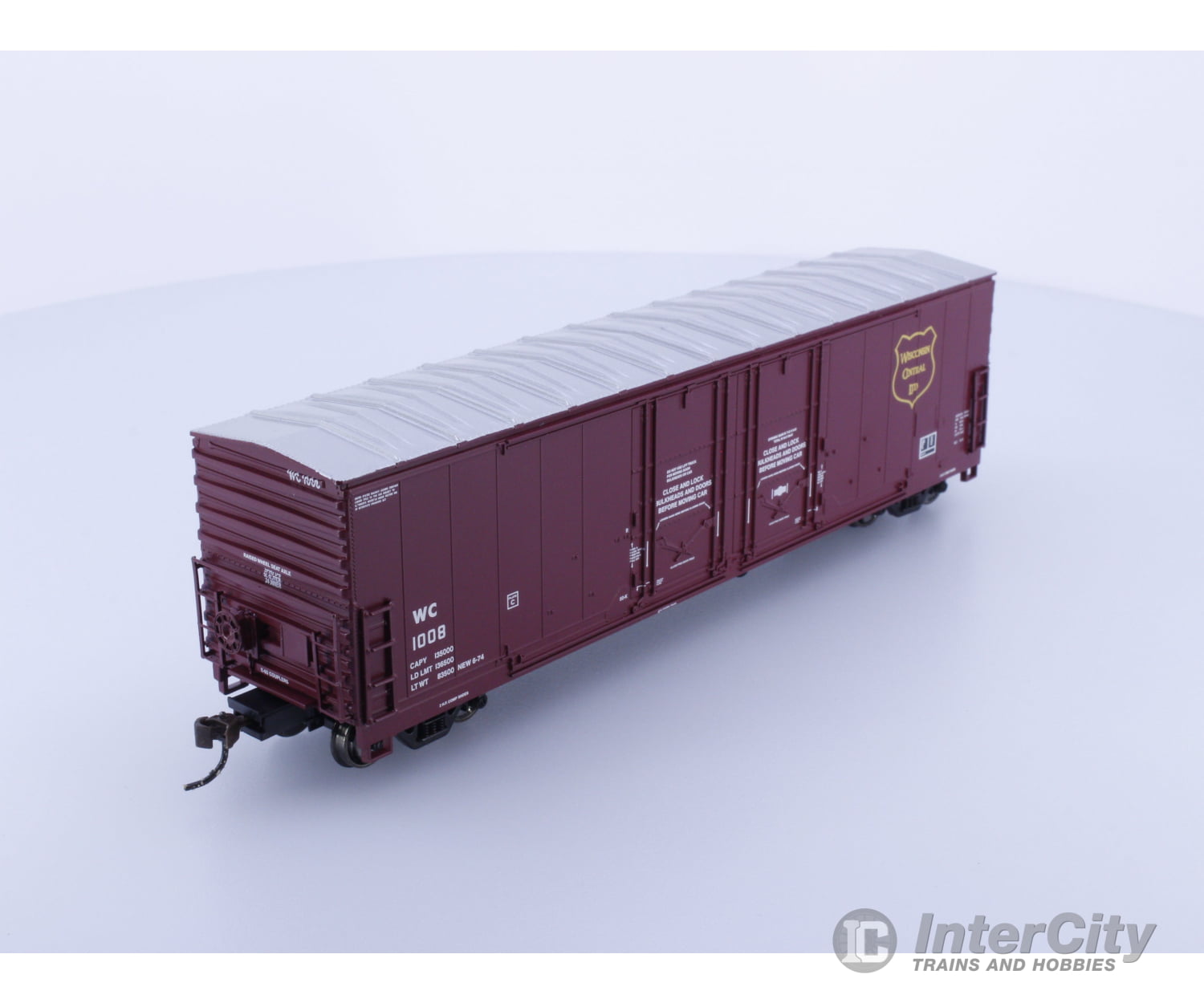 Athearn 91348 HO 50’ Double Plug Door Boxcar Wisconsin Central (WC) WC 1008 Freight Cars