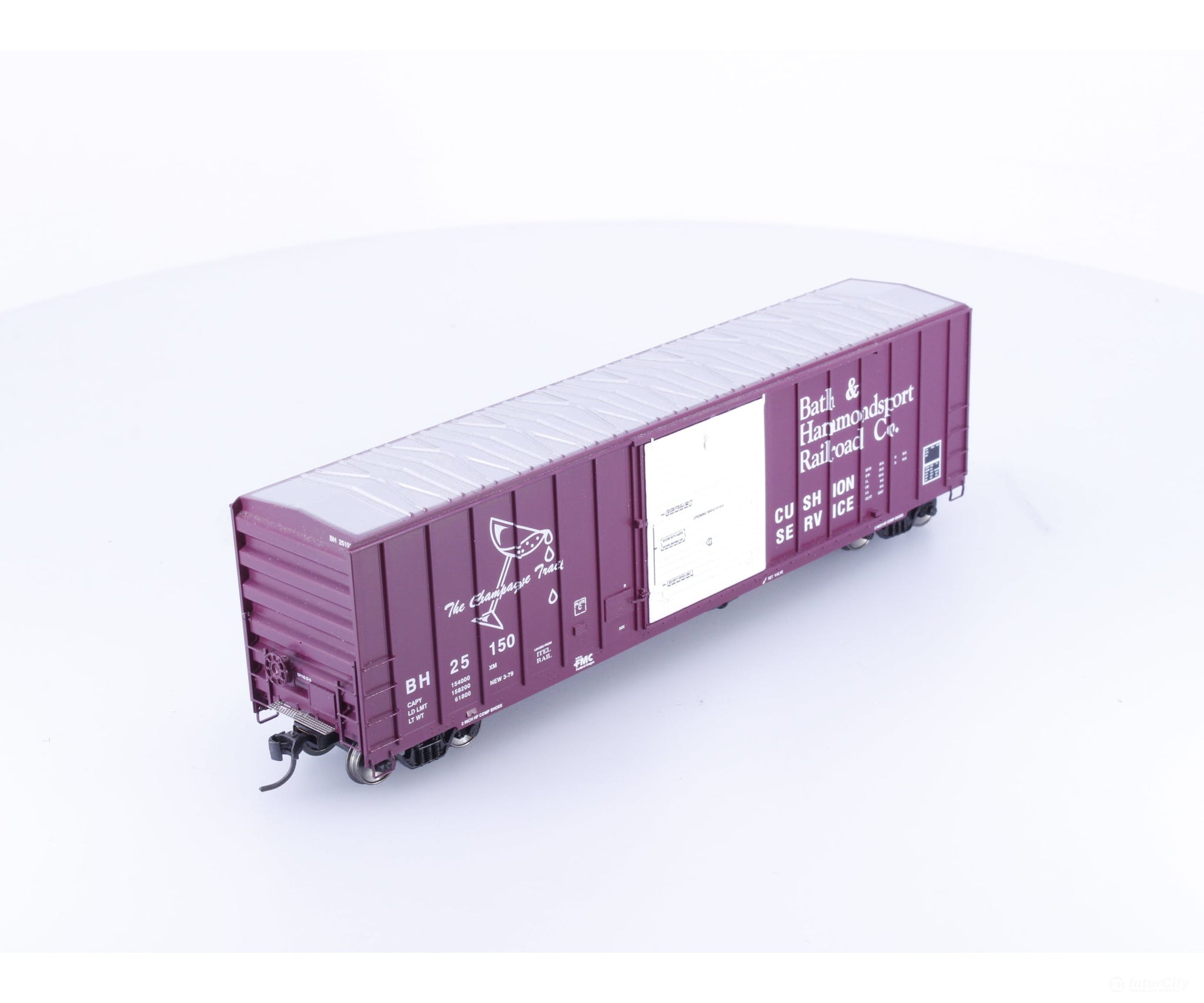Athearn 91405 HO 50’ FMC Double Door Boxcar Bath & Hammondsport (BH) 25150 - Freight Cars