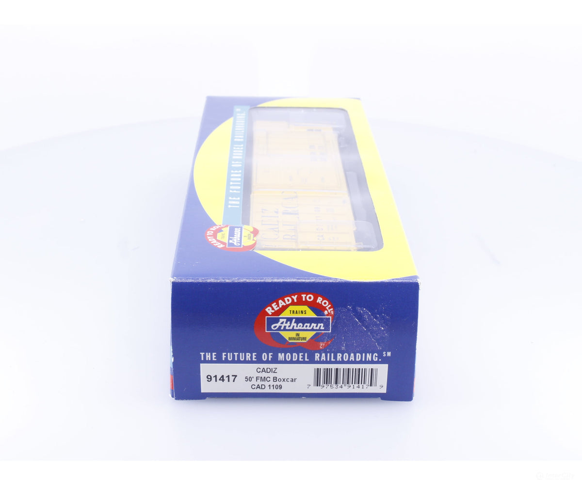 Athearn 91417 HO 50’ FMC Single Door Boxcar Cadiz (CAD) 1109 - Freight Cars