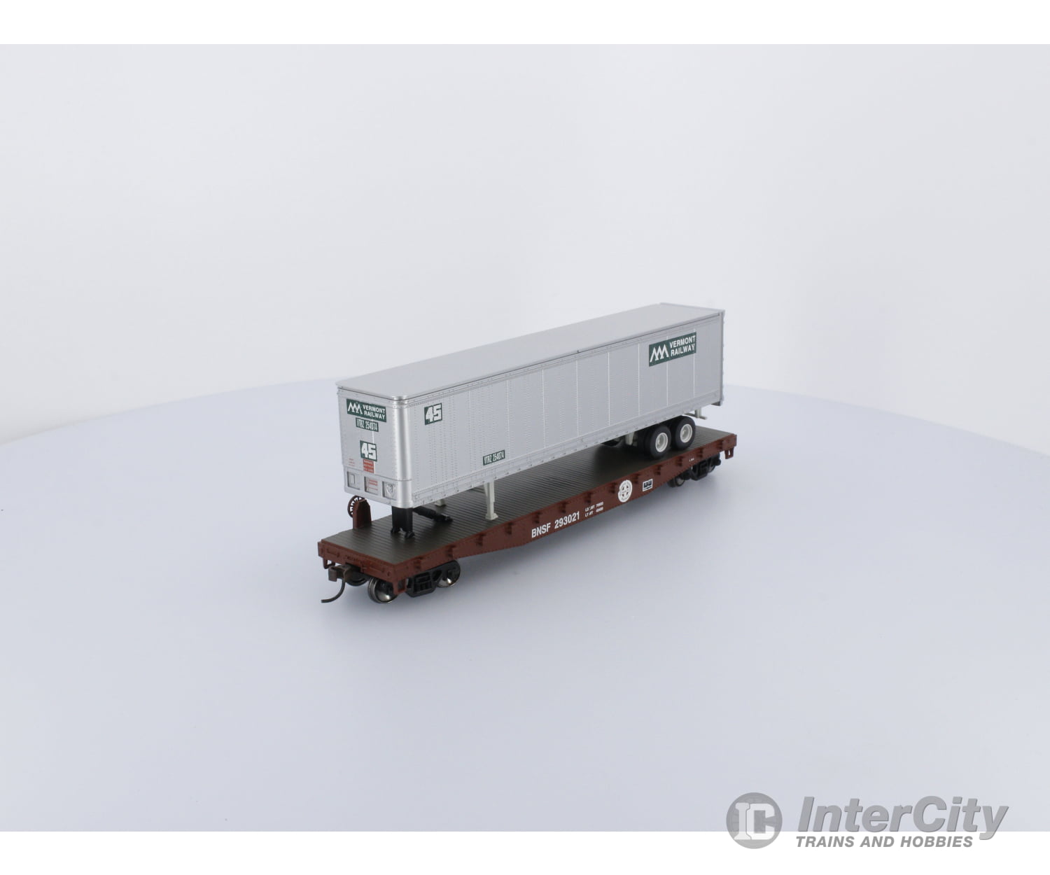 Athearn 92053 Ho 50 Flat W. 45Ft Trailer Burlington Northern Santa Fe (Bnsf) 293021 Freight Cars