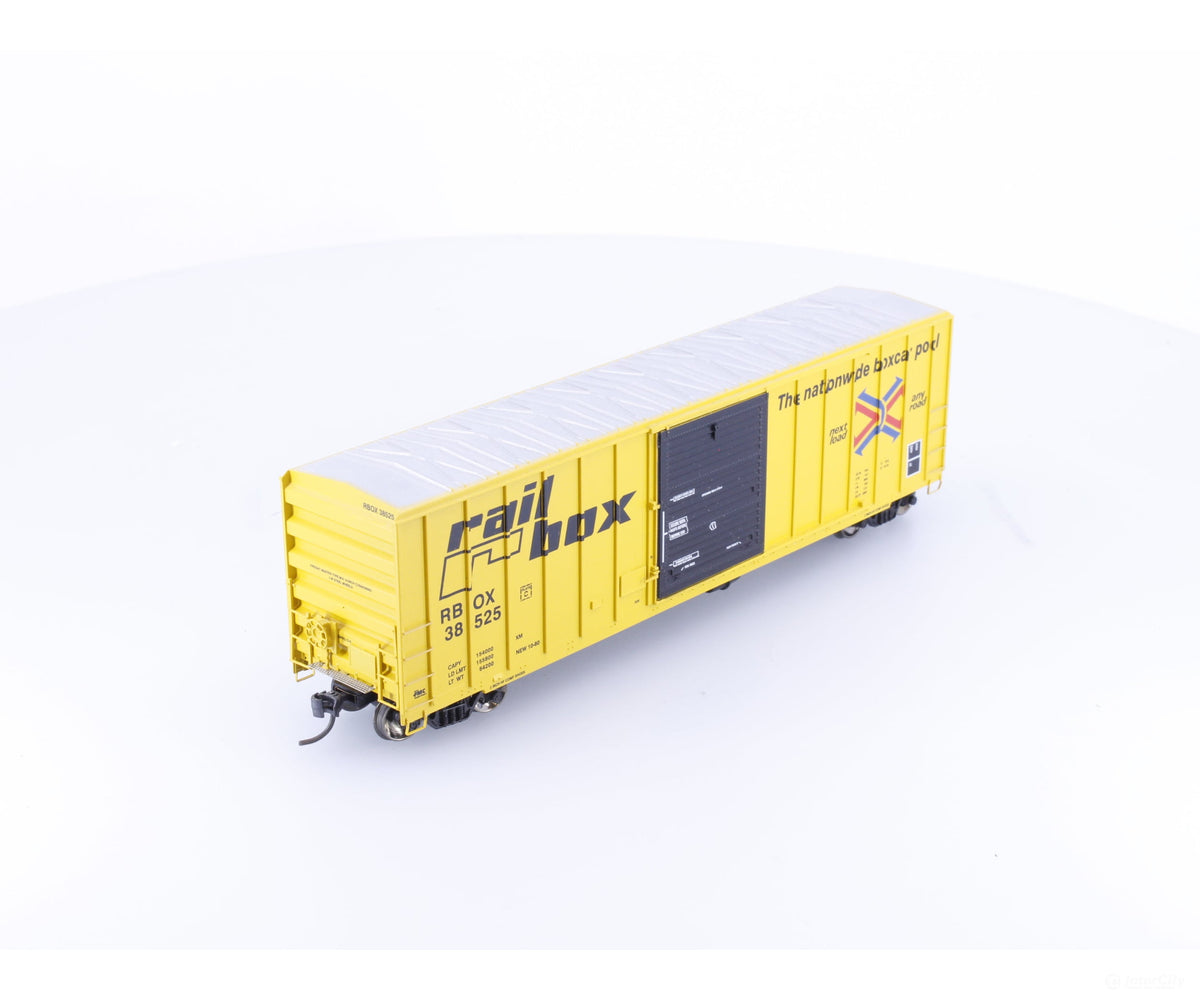 Athearn 92524 HO 50’ FMC Single Door Boxcar Railbox (RBOX) 38525 - Freight Cars