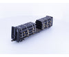 Athearn 92711 HO 60’ Bulkhead Flatcar with Pipe Load Western Pacific (WP) 1478 - Freight Cars