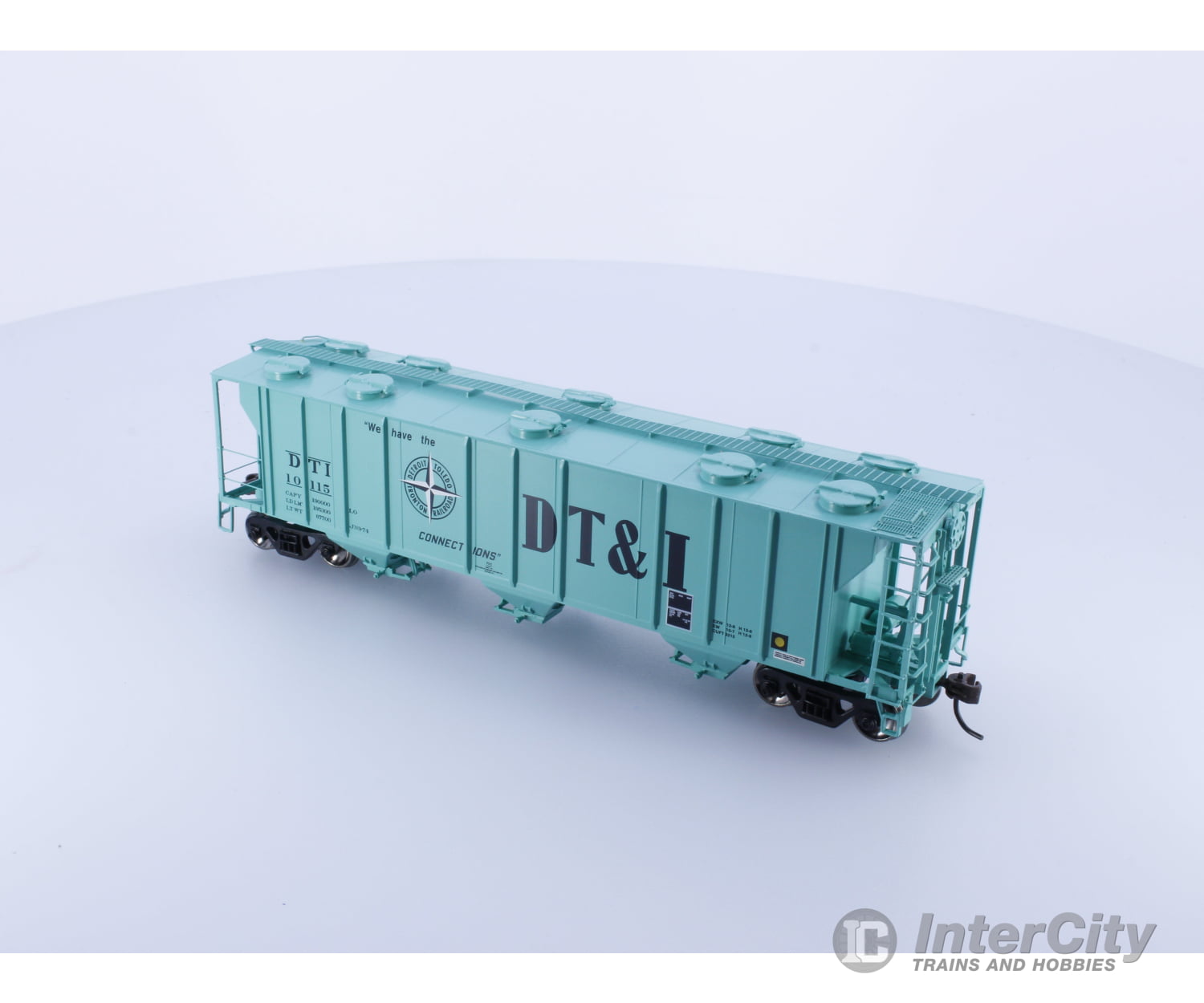 Athearn 93719 Ho Ps 2893 Covered Hopper Detroit Toledo And Ironton (Dti) 10115 Freight Cars