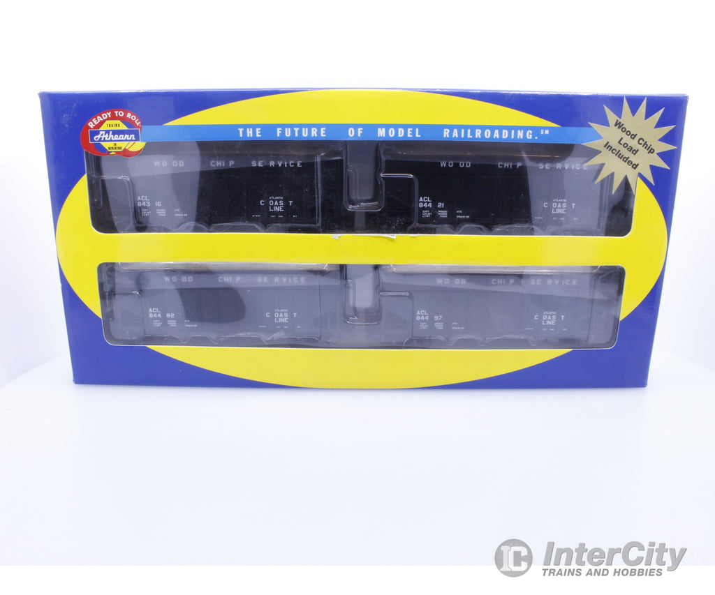 Athearn 95655 Ho Acl 40 Wood Chip Hopper Ribbed 4 Pack Atlantic Coast Line (Acl) Freight Cars