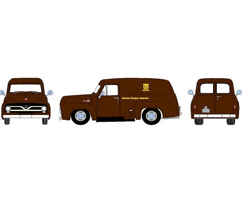 Athearn Atgh29419 Ho Ups Licensed Products Ford F100 Panel Van Cars & Trucks