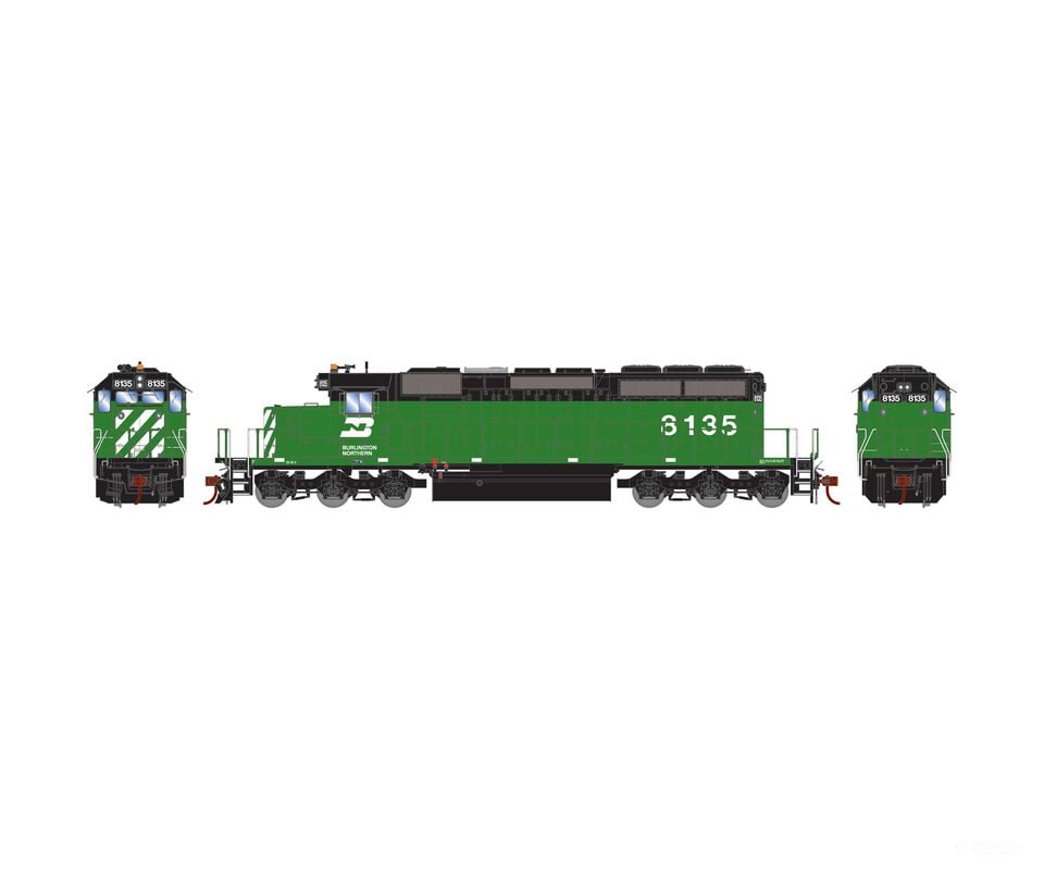 Athearn ATH-1250 HO EMD SD40-2 Locomotive with DCC & Sound BN #8135 Locomotives