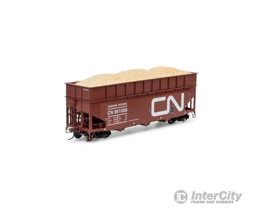 Athearn ATH-1283 HO 40’ Wood Chip Hopper with Load CN #861008 Freight Cars