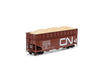 Athearn ATH-1283 HO 40’ Wood Chip Hopper with Load CN #861008 Freight Cars