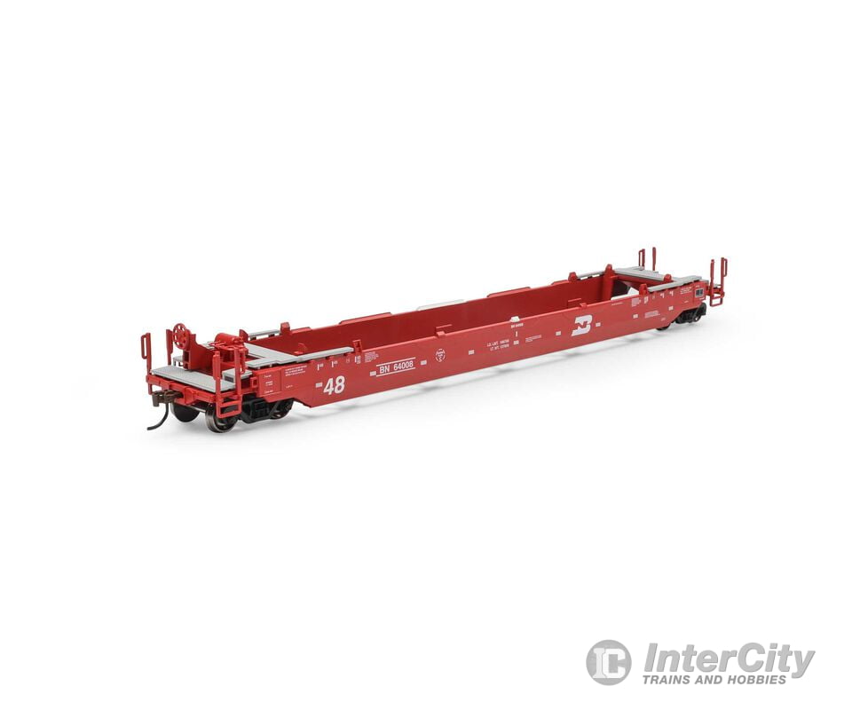 Athearn ATH-1350 HO ATH 48’ Husky Stack Well BN #64008 Freight Cars