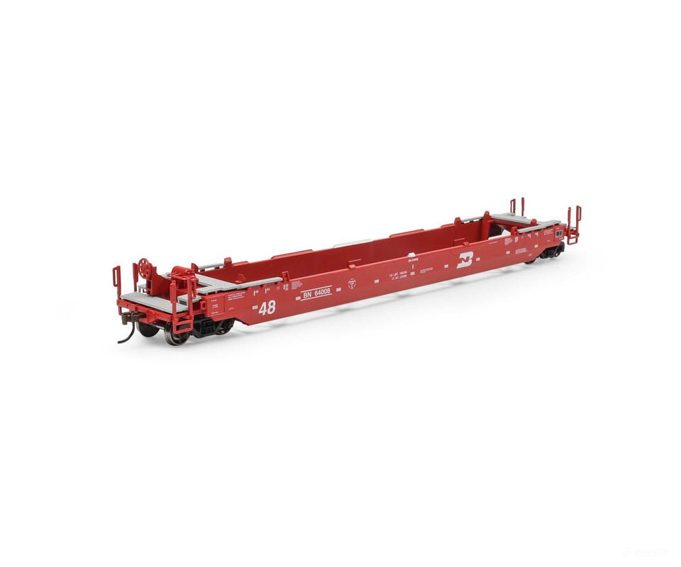Athearn ATH-1350 HO ATH 48’ Husky Stack Well BN #64008 Freight Cars
