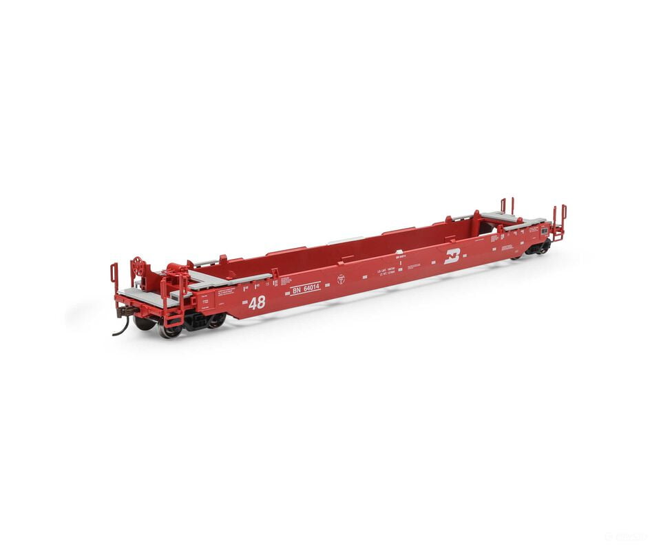 Athearn ATH-1351 HO ATH 48’ Husky Stack Well BN #64014 Freight Cars