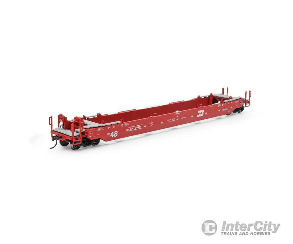 Athearn ATH-1351 HO ATH 48’ Husky Stack Well BN #64014 Freight Cars