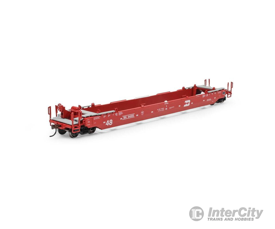 Athearn ATH-1352 HO ATH 48’ Husky Stack Well BN #64005 Freight Cars