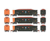 Athearn ATH-1422 N ATH Berwick Bathtub Gondola with Load DJJX Primed For Grime #30100/30106/30115 (3) - Freight Cars