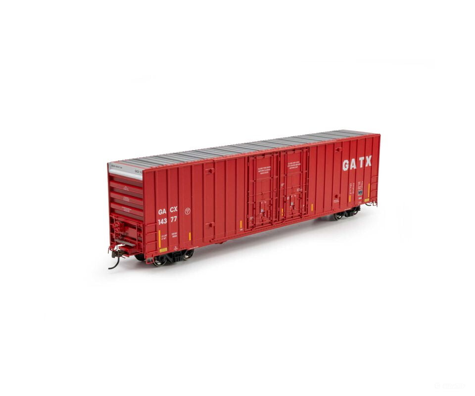 Athearn ATH-2286 HO ATH 60’ Gunderson High Cube Double Door Box Car GACX #14377 - Freight Cars