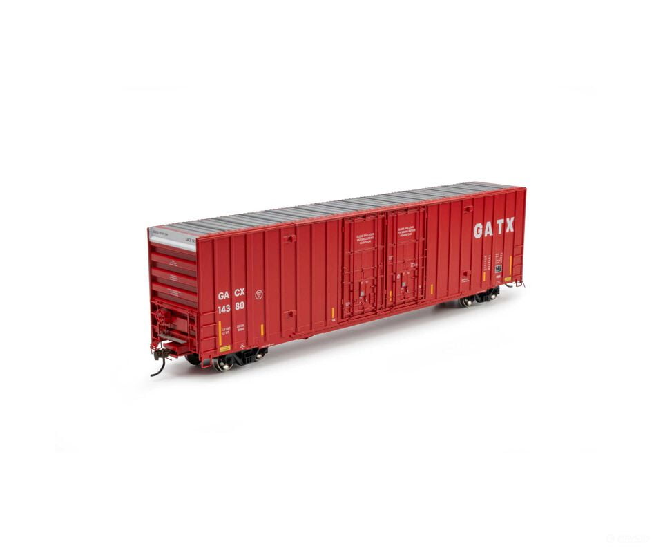 Athearn ATH-2287 HO ATH 60’ Gunderson High Cube Double Door Box Car GACX #14380 - Freight Cars