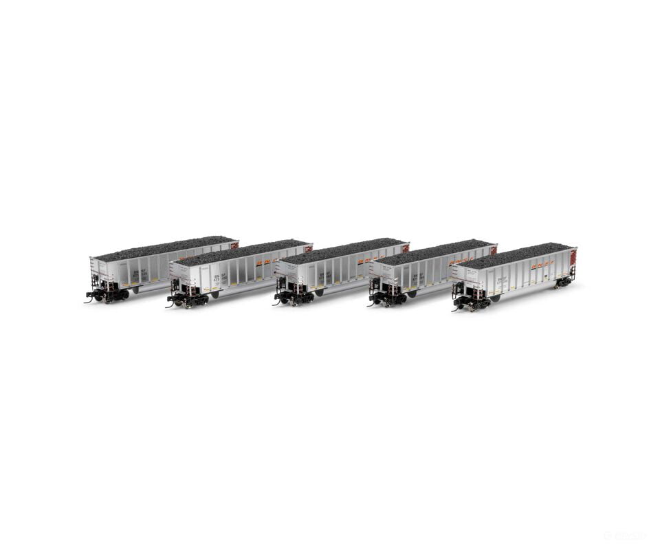 Athearn ATH-2305 N ATH Bethgon Coalporter w/Coal Load BNSF #671056/671064/671082/671100/671125 (5) - Freight Cars