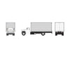 Athearn ATH10058 HO Ford F850 Box Van White Cars & Trucks