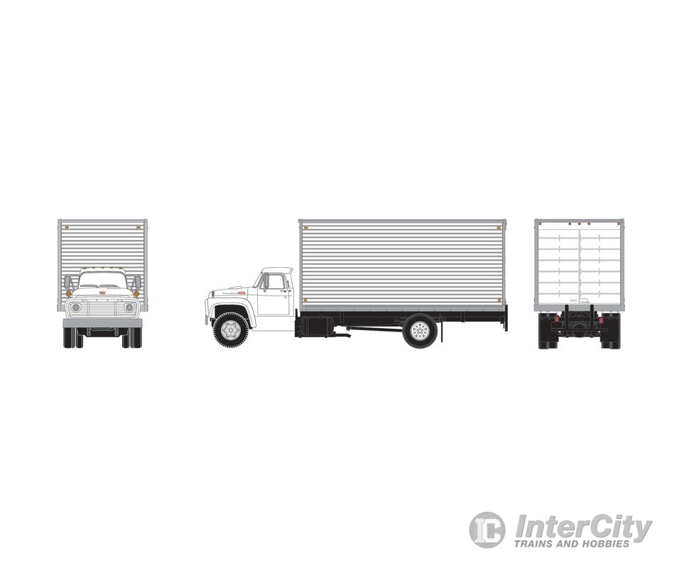 Athearn ATH10058 HO Ford F850 Box Van White Cars & Trucks