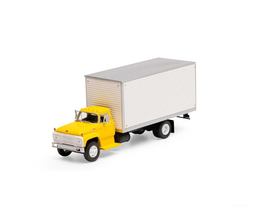 Athearn ATH10059 HO Ford F850 Box Van Yellow Cars & Trucks