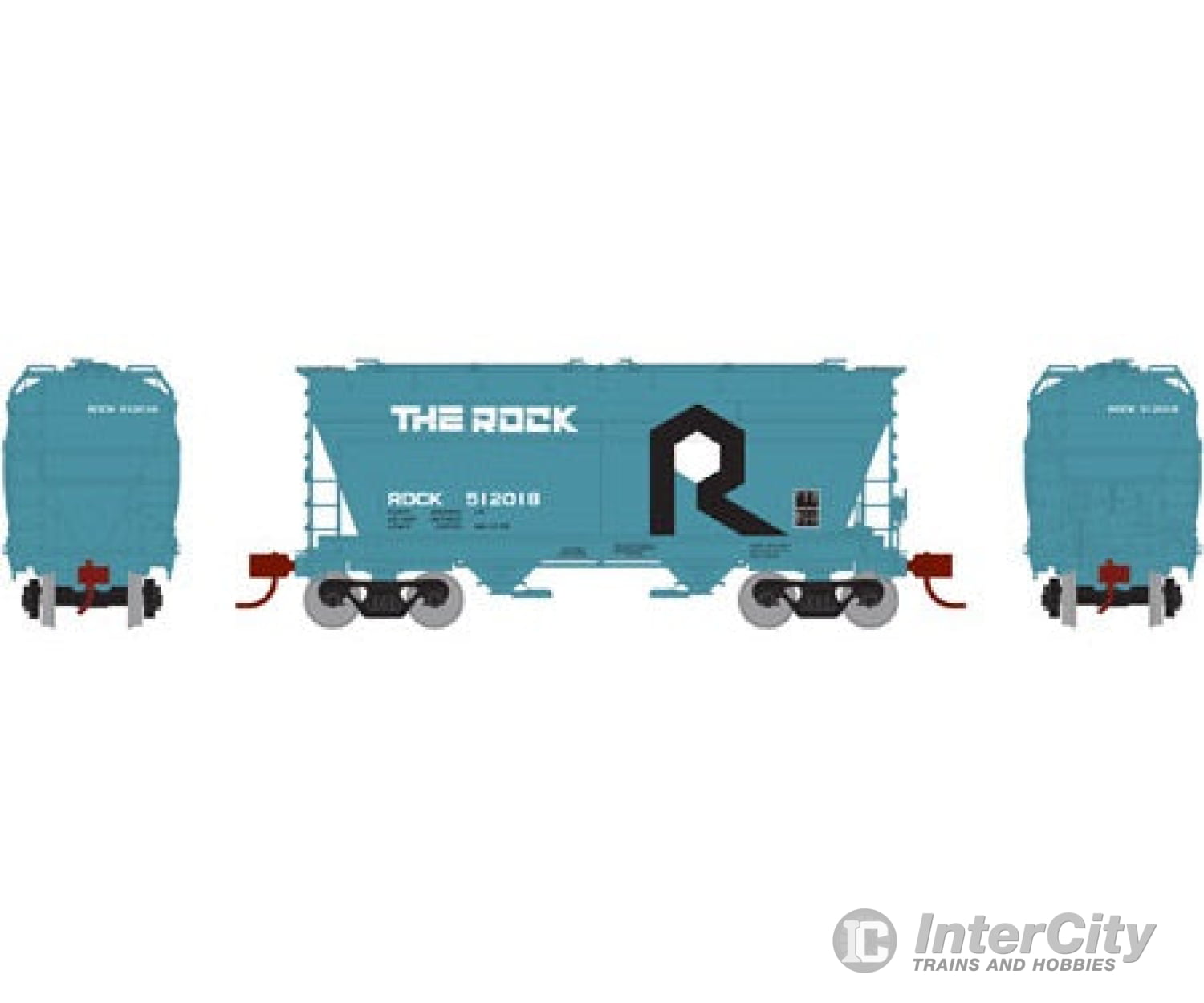 Athearn Ath12498 N Acf 2970 Cu Ft 2 Bay Center Flow Hopper Rock Island Ri 512018 Freight Cars