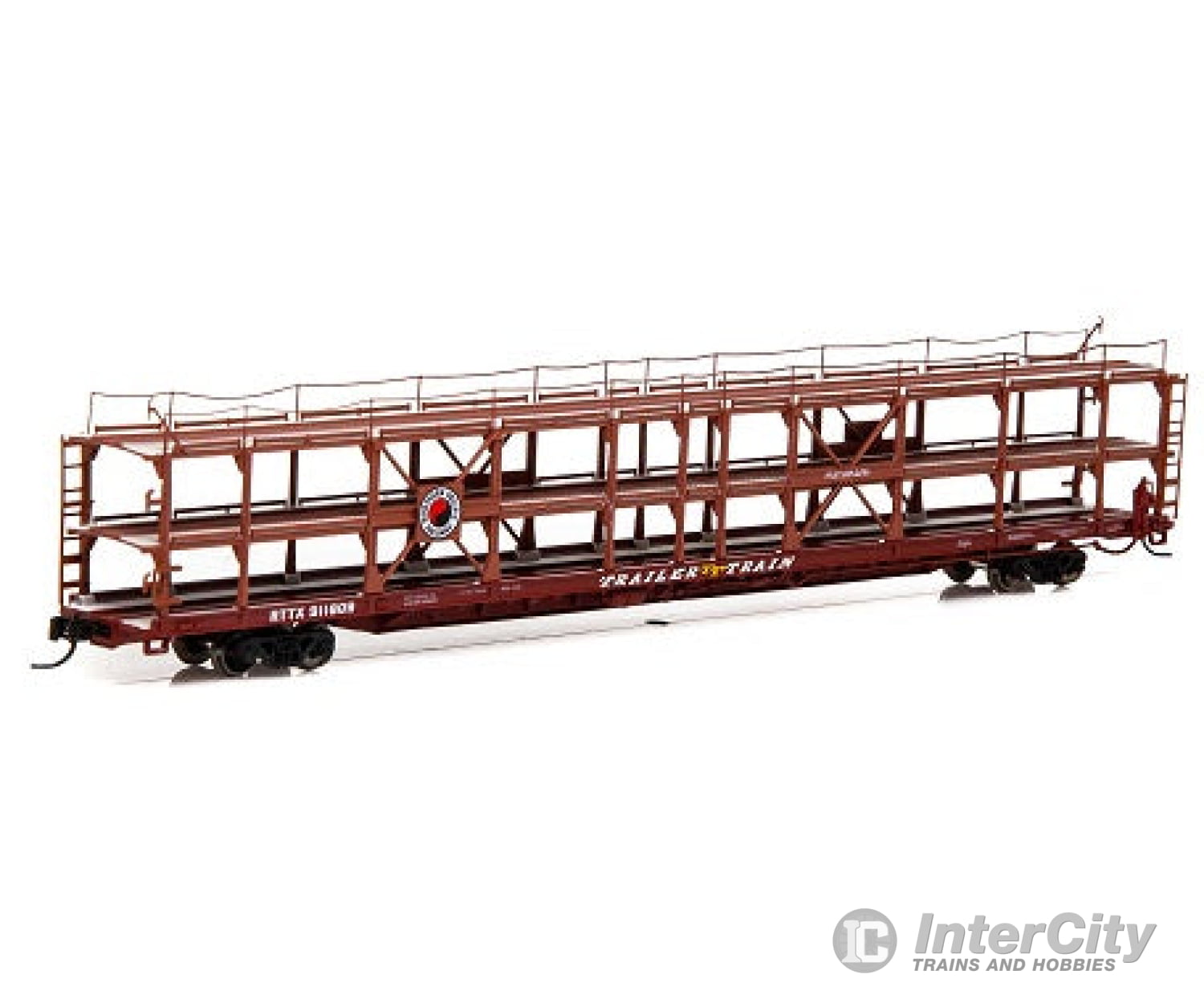 Athearn Ath14410 N Bulkhead Flat Cars F89-F Tri-Level Auto Rack Np/Rttx Rttx 910809 Freight