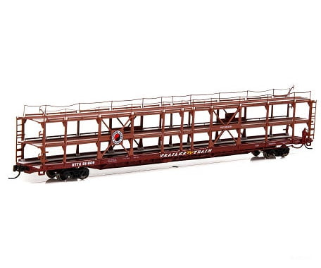 Athearn Ath14410 N Bulkhead Flat Cars F89-F Tri-Level Auto Rack Np/Rttx Rttx 910809 Freight