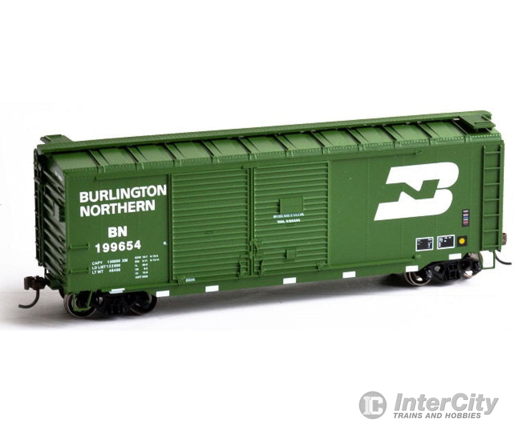 Athearn Ath14733 Ho 40 Foot Steel Double Door Box Car Burlington Northern 199654 Freight Cars