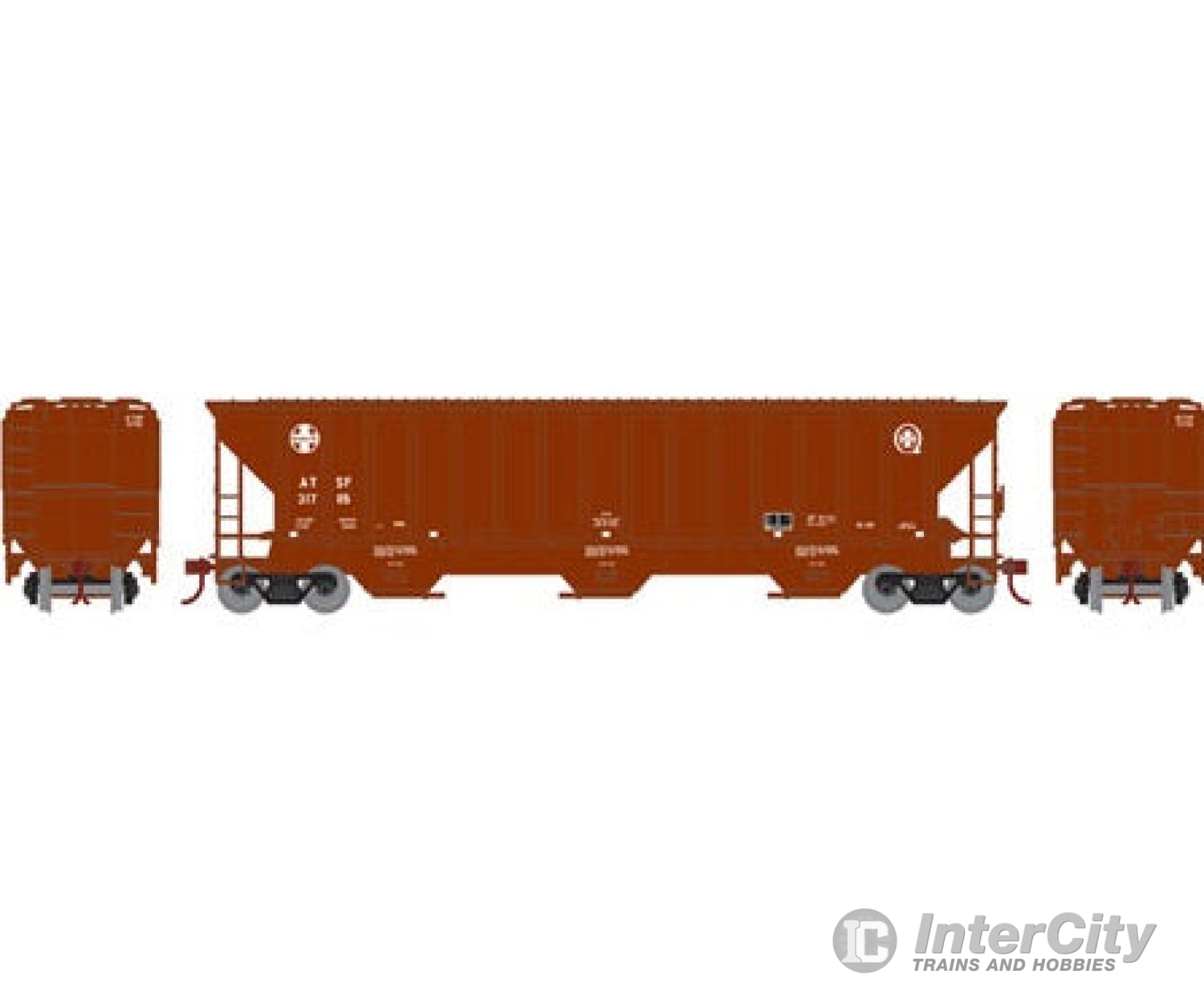 Athearn Ath15539 Ho Ps 4740 Cu Ft 3 Bay Center Flow Hopper Santa Fe 317115 Freight Cars