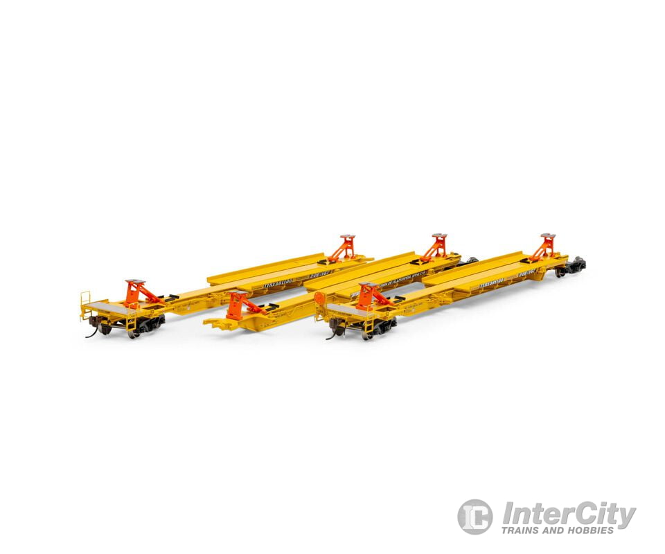 Athearn ATH15673 HO RTR 57’ Trinity Spine Car TTRX #361100 (3) Freight Cars