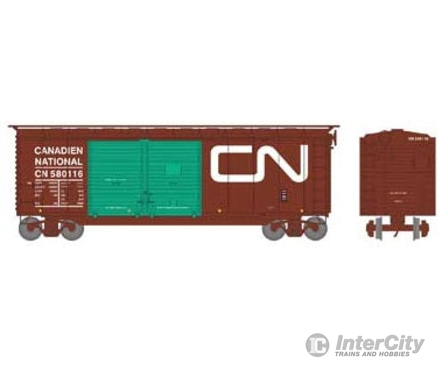 Athearn Ath16059 Ho 40 Foot Steel Double Door Box Car Canadian National 580016 Freight Cars