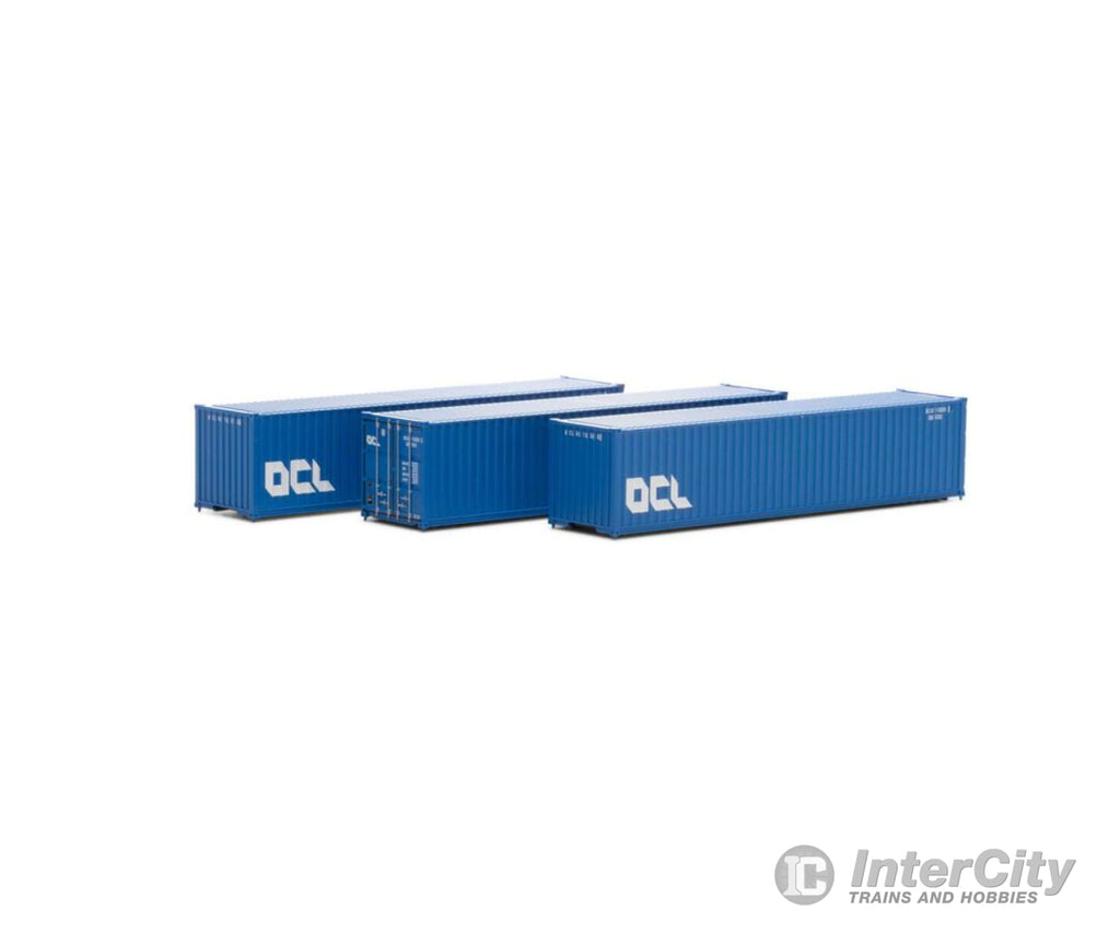 Athearn Ath17396 N 40’ Corrugated Low-Cube Container Oclu #1 (3) Freight Loads & Containers