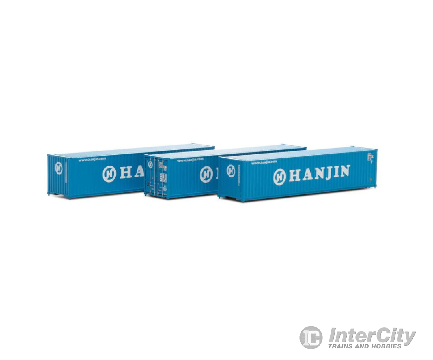 Athearn Ath17400 N 40’ Corrugated Low-Cube Container Hanjin #1 (3) Freight Loads & Containers