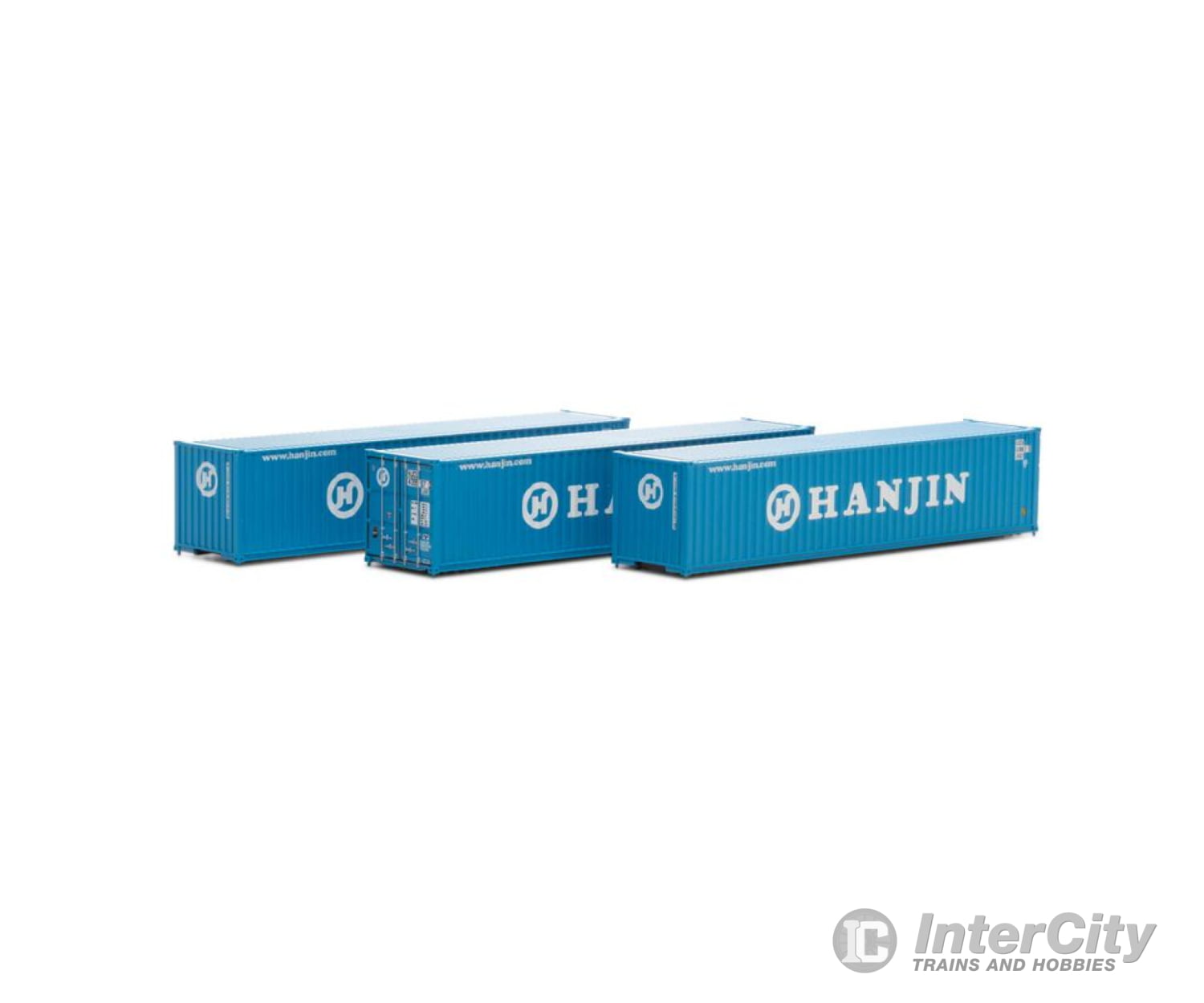 Athearn Ath17419 N 40’ Corrugated Low-Cube Container Hanjin #2 (3) Freight Loads & Containers