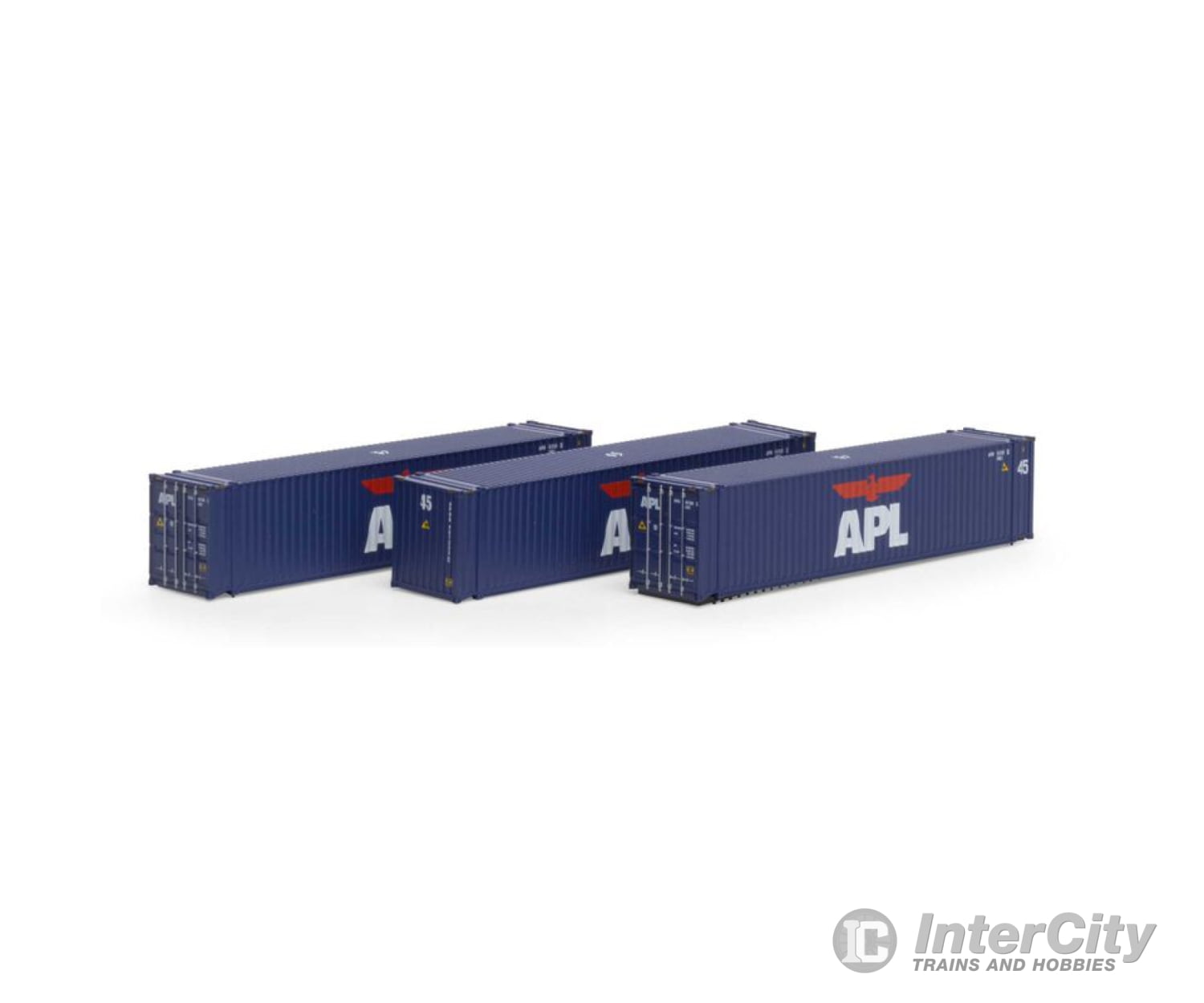 Athearn Ath17898 N 45’ Container Apl #1 (3) Freight Cars