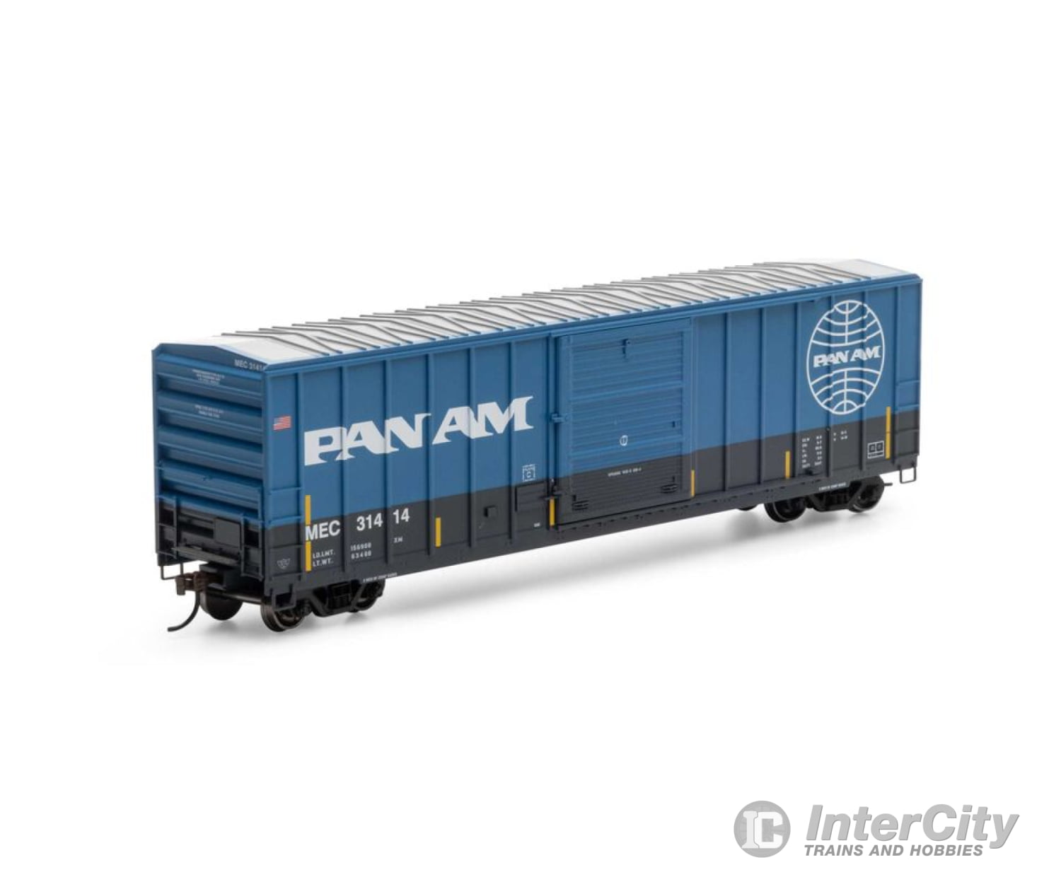 Athearn Ath18701 Ho 50’ Fmc 5347 Box Mec / Pan Am #31414 Freight Cars