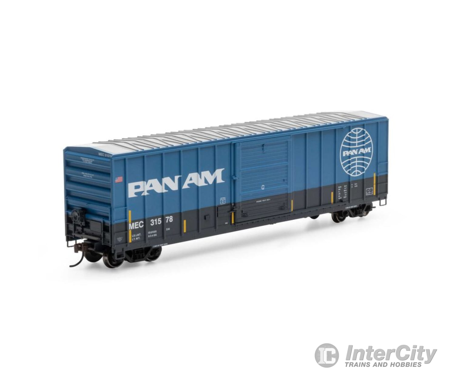 Athearn Ath18702 Ho 50’ Fmc 5347 Box Mec / Pan Am #31578 Freight Cars