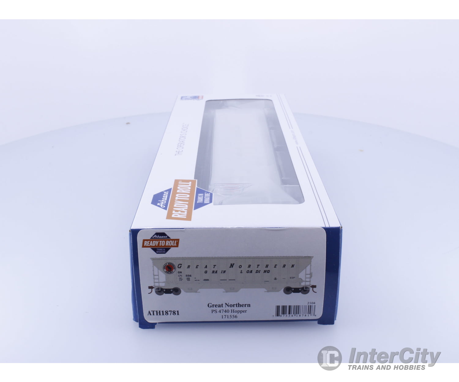 Athearn ATH18781 HO PS 4740 3 Bay Covered Hopper Great Northern (GN) 171556 Freight Cars